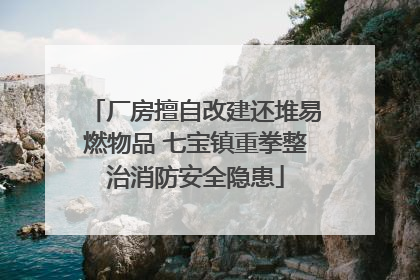 厂房擅自改建还堆易燃物品 七宝镇重拳整治消防安全隐患