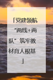 党建领航“两线+两队”筑牢教材育人根基
