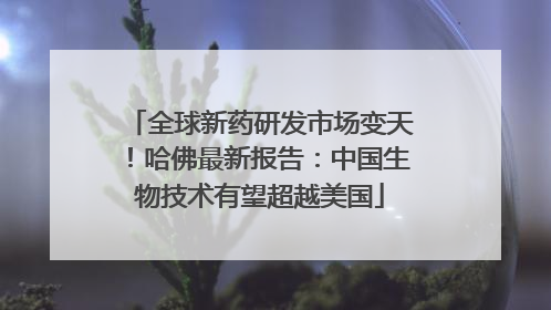 全球新药研发市场变天！哈佛最新报告：中国生物技术有望超越美国