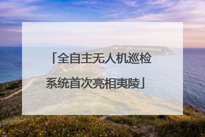 全自主无人机巡检系统首次亮相夷陵