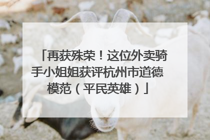 再获殊荣！这位外卖骑手小姐姐获评杭州市道德模范（平民英雄）