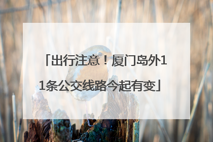 出行注意！厦门岛外11条公交线路今起有变