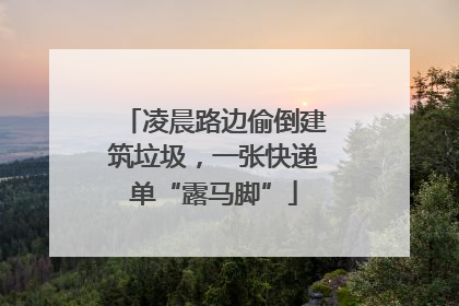 凌晨路边偷倒建筑垃圾，一张快递单“露马脚”
