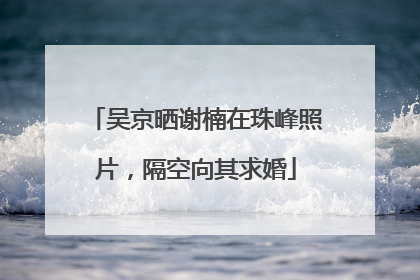 吴京晒谢楠在珠峰照片，隔空向其求婚