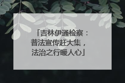 吉林伊通检察：普法宣传赶大集，法治之行暖人心
