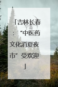 吉林长春：“中医药文化消夏夜市”受欢迎