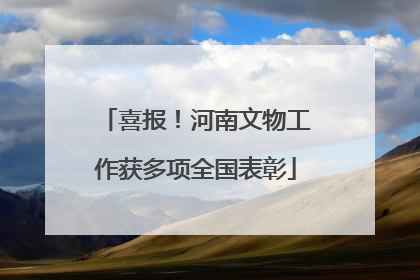 喜报！河南文物工作获多项全国表彰