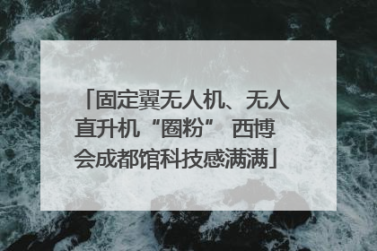 固定翼无人机、无人直升机“圈粉” 西博会成都馆科技感满满