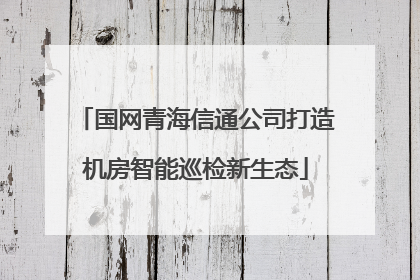 国网青海信通公司打造机房智能巡检新生态