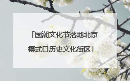 国潮文化节落地北京模式口历史文化街区