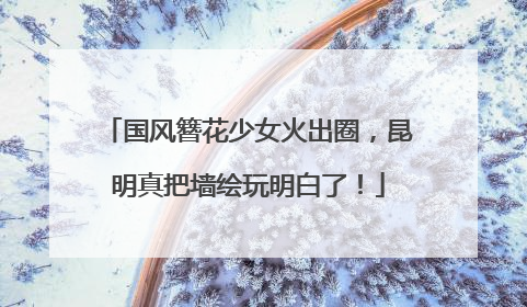 国风簪花少女火出圈，昆明真把墙绘玩明白了！
