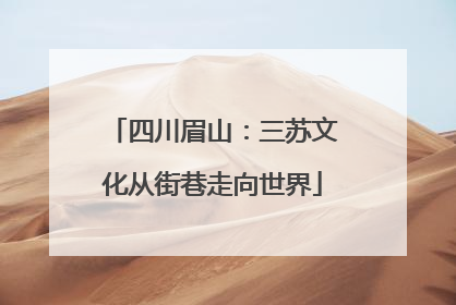 四川眉山：三苏文化从街巷走向世界