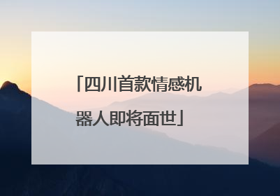 四川首款情感机器人即将面世