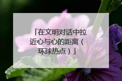 在文明对话中拉近心与心的距离（环球热点）