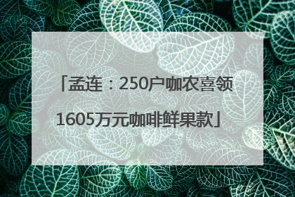 孟连：250户咖农喜领1605万元咖啡鲜果款