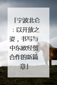 宁波北仑：以开放之姿，书写与中东欧经贸合作的新篇章