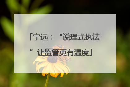 宁远：“说理式执法”让监管更有温度