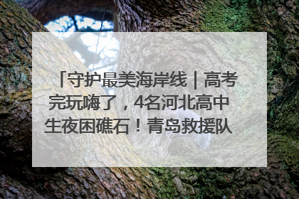 守护最美海岸线｜高考完玩嗨了，4名河北高中生夜困礁石！青岛救援队火速出动救上岸