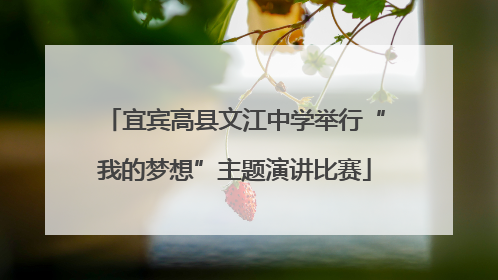 宜宾高县文江中学举行“我的梦想”主题演讲比赛