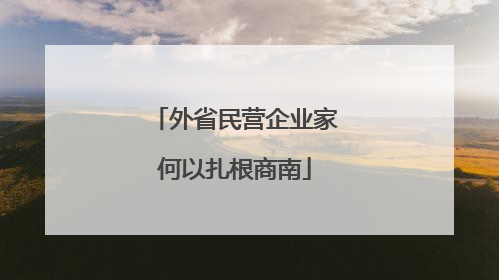 外省民营企业家何以扎根商南