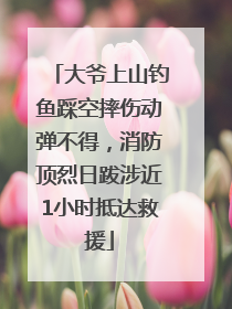 大爷上山钓鱼踩空摔伤动弹不得，消防顶烈日跋涉近1小时抵达救援