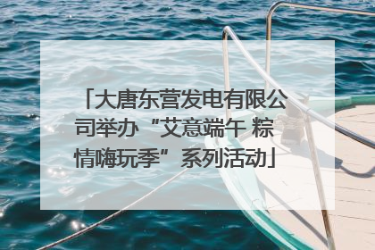 大唐东营发电有限公司举办“艾意端午 粽情嗨玩季”系列活动
