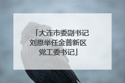 大连市委副书记刘恩举任金普新区党工委书记
