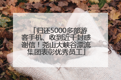 归还5000多部游客手机、收到近千封感谢信！尧山大峡谷漂流集团表彰优秀员工