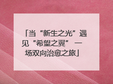 当“新生之光”遇见“希望之翼” 一场双向治愈之旅