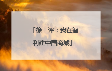 徐一评：我在智利建中国商城