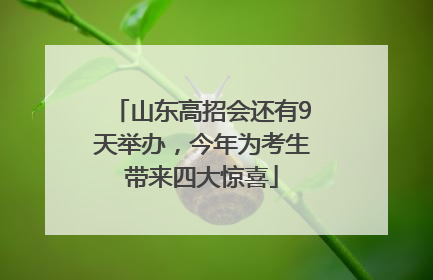 山东高招会还有9天举办，今年为考生带来四大惊喜