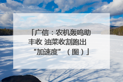 广信：农机轰鸣助丰收 油菜收割跑出“加速度”（图）