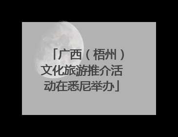 广西（梧州）文化旅游推介活动在悉尼举办