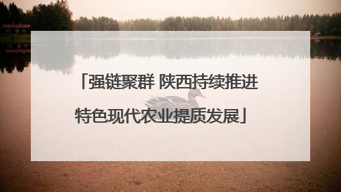 强链聚群 陕西持续推进特色现代农业提质发展