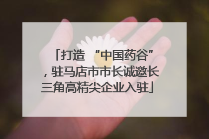 打造 “中国药谷”，驻马店市市长诚邀长三角高精尖企业入驻