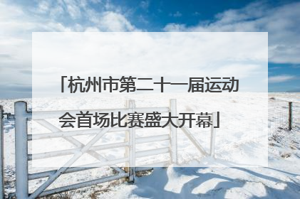 杭州市第二十一届运动会首场比赛盛大开幕