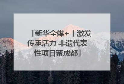 新华全媒+丨激发传承活力 非遗代表性项目聚成都