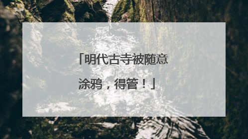明代古寺被随意涂鸦，得管！