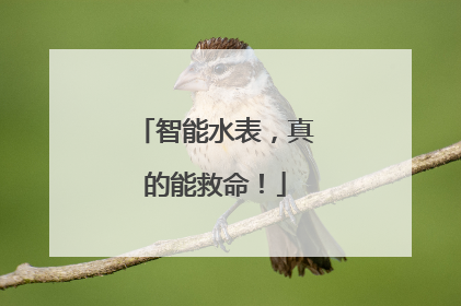 智能水表，真的能救命！