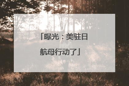 曝光：美驻日航母行动了