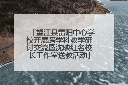 望江县雷阳中心学校开展跨学科教学研讨交流暨沈映红名校长工作室送教活动