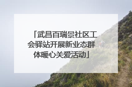 武昌百瑞景社区工会驿站开展新业态群体暖心关爱活动
