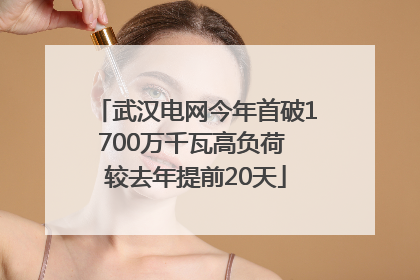 武汉电网今年首破1700万千瓦高负荷 较去年提前20天