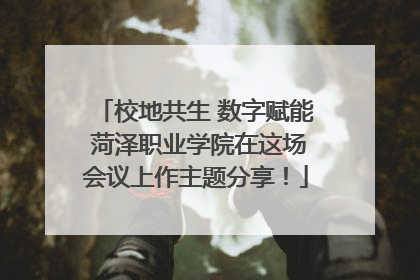 校地共生 数字赋能 菏泽职业学院在这场会议上作主题分享！