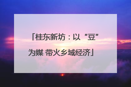 桂东新坊：以“豆”为媒 带火乡域经济