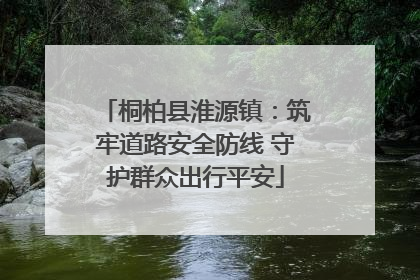 桐柏县淮源镇：筑牢道路安全防线 守护群众出行平安