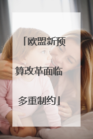 欧盟新预算改革面临多重制约
