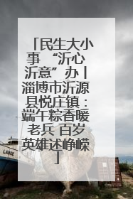 民生大小事 “沂心沂意”办丨淄博市沂源县悦庄镇：端午粽香暖老兵 百岁英雄述峥嵘