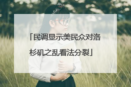 民调显示美民众对洛杉矶之乱看法分裂