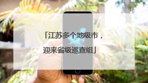 江苏多个地级市，迎来省级巡查组